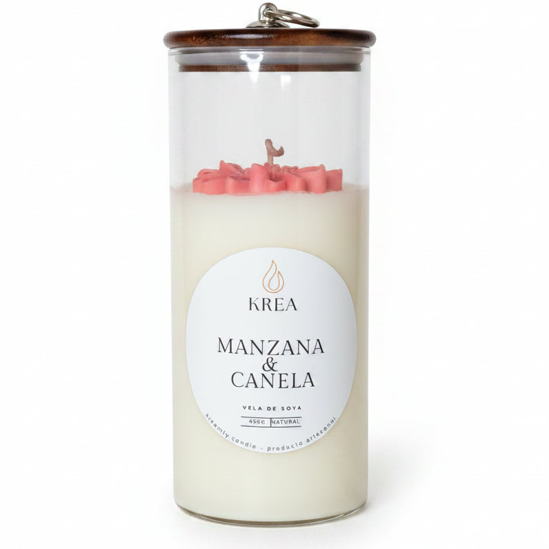 KREA VA Vela Flor Encapsulado Manzana Canela