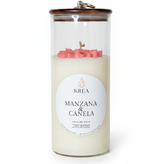 KREA VA Vela Flor Encapsulado Manzana Canela