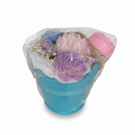 FlorDeLaSabiduria Vela Maceta Grande Rosas