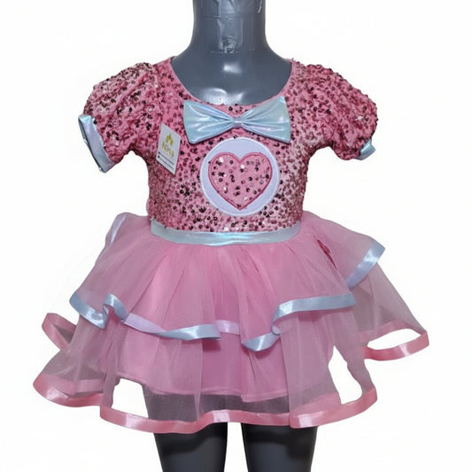 NVI Vestido Vestido Plim plim Moño Tornasol Rosa