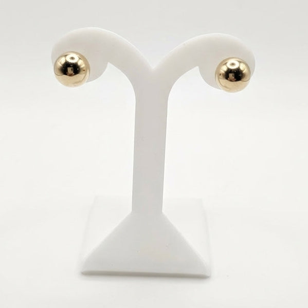 Joyeria Nice Aretes Postes Esfera Baño Oro