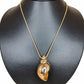 CBM Collar Dorado Piedra Gris Azul