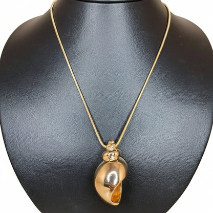CBM Collar Dorado Piedra Gris Azul