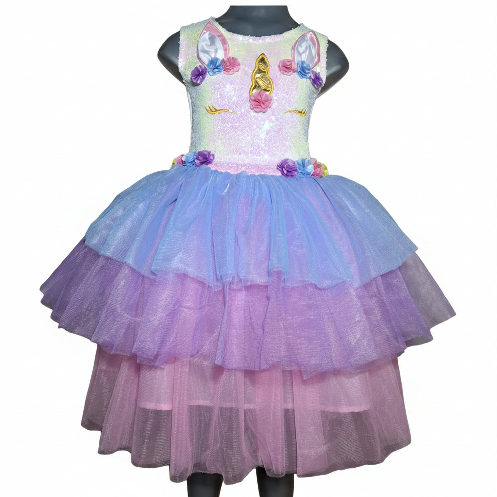 Cenicienta Vestido Unicornio Arcoiris