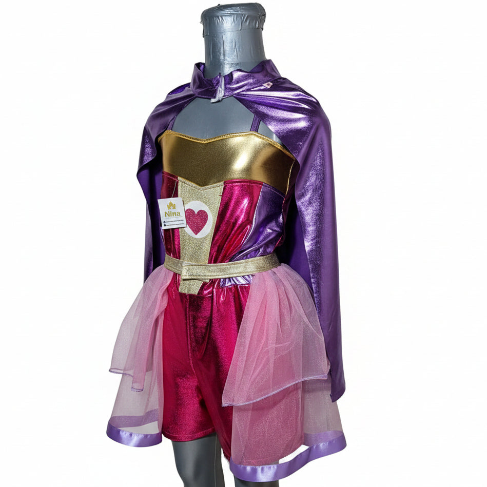 NVI Vestido Vestidos Luli Pampin Corazon Guinda Rosa