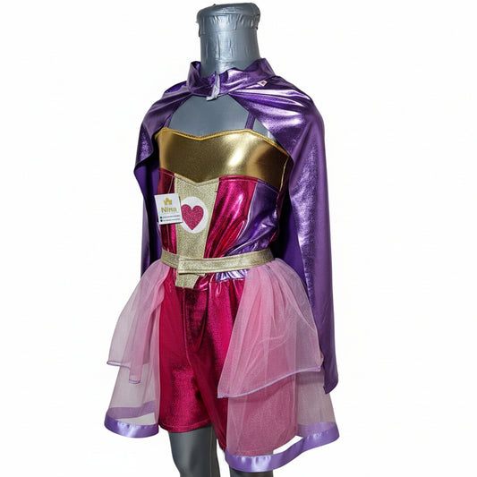NVI Vestido Vestidos Luli Pampin Corazon Guinda Rosa