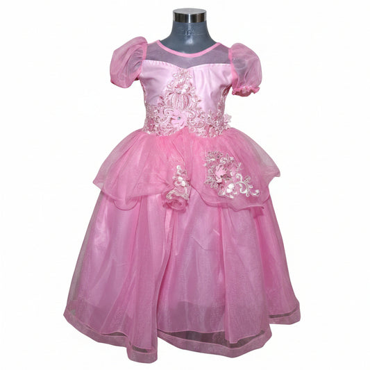 NVI Vestido Graduación Tul Rosa Pastel