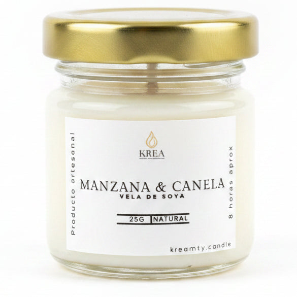 KREA VA Vela Frasco Manzana Canela