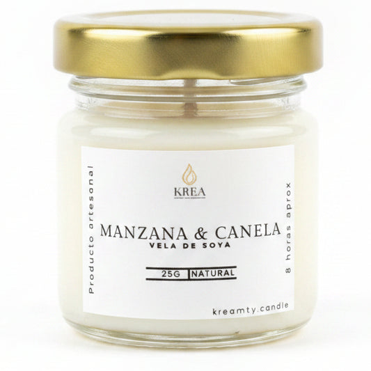 KREA VA Vela Frasco Manzana Canela