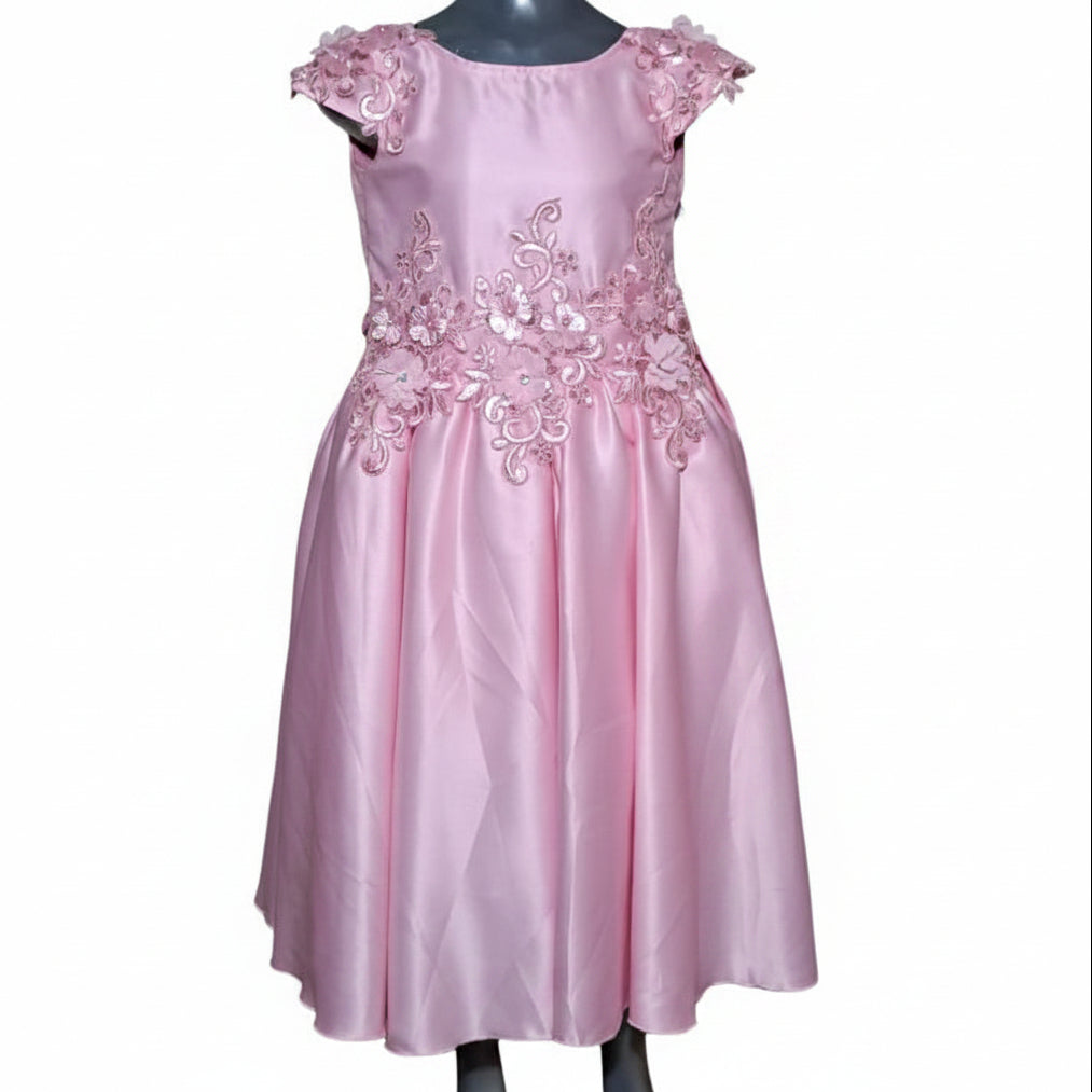 NVI Vestido Rosa Claro  Brocado