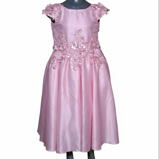 NVI Vestido Rosa Claro  Brocado