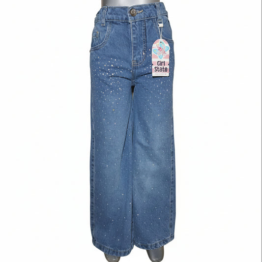 Dratz Moda  Pantalon Mezclilla Brillos Niña