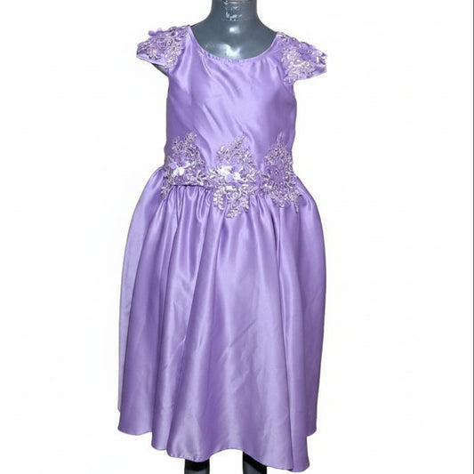 NVI Vestido Brocado Lila