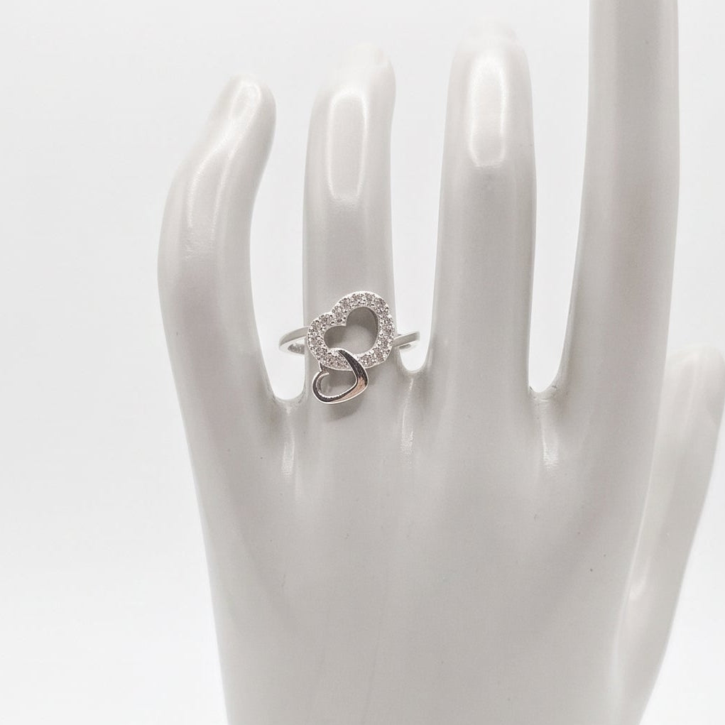 Nomada Joyeria Anillo Corazon Doble