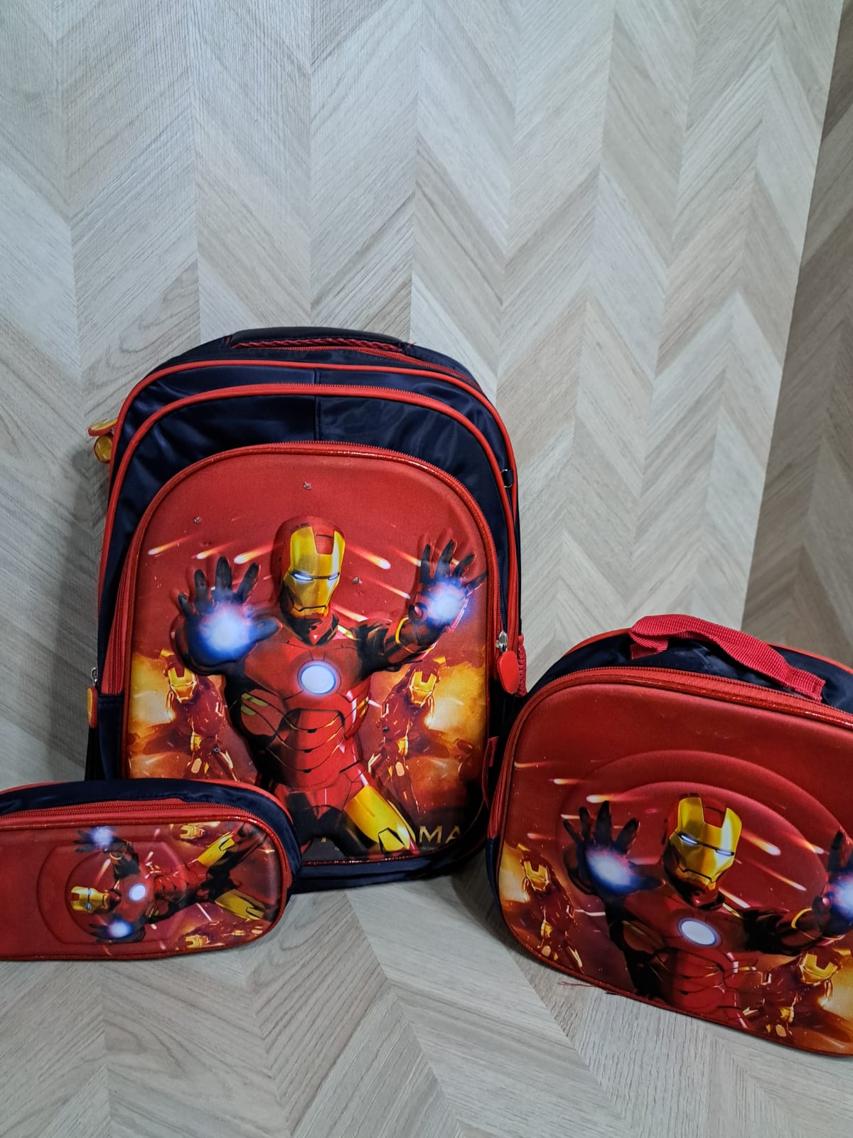 Mochila Escolar IronMan 3Pzas