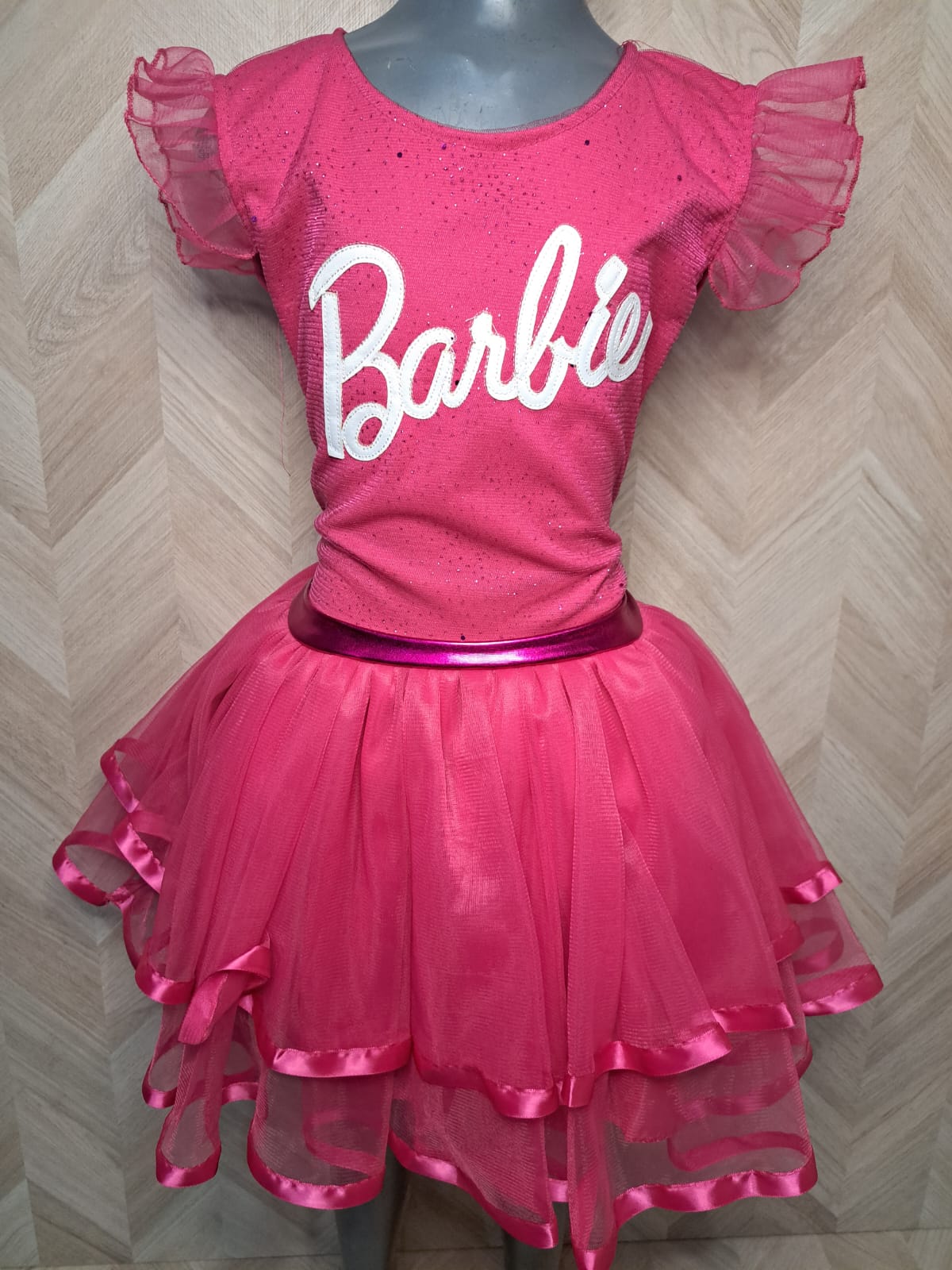 Niña Vestuarios Infantiles Vestido Barbie Fiusha