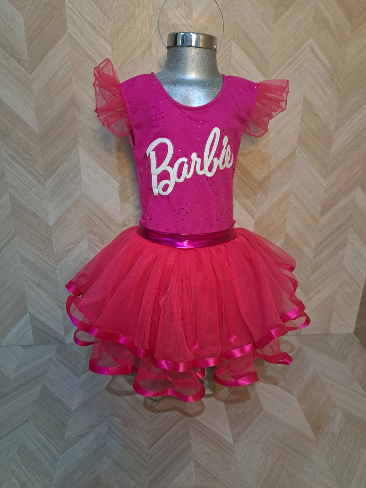 Niña Vestuarios Infantiles Vestido Barbie Fiusha