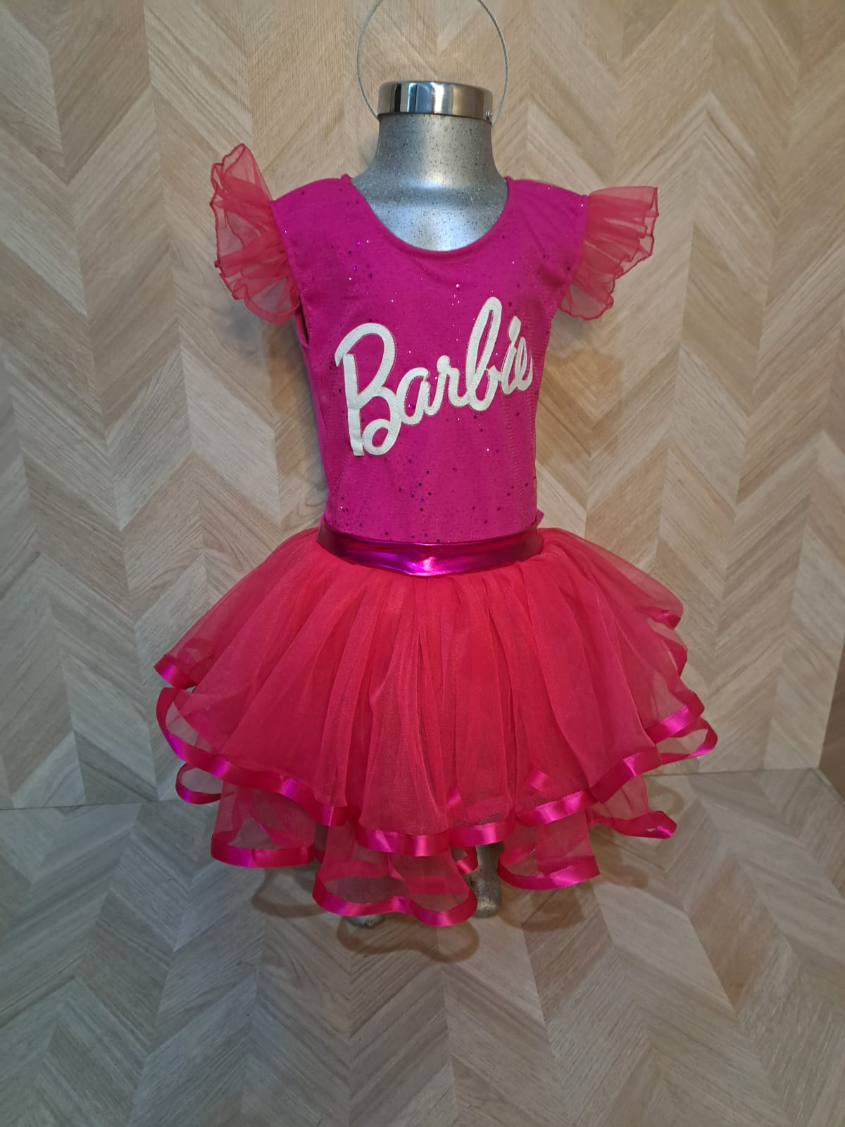 Niña Vestuarios Infantiles Vestido Barbie Fiusha