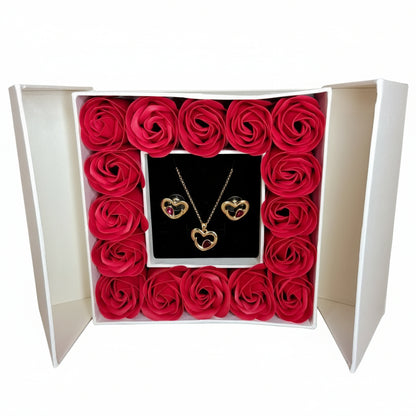 Cositas Pa-Ty Set Rosas Aretes Collar