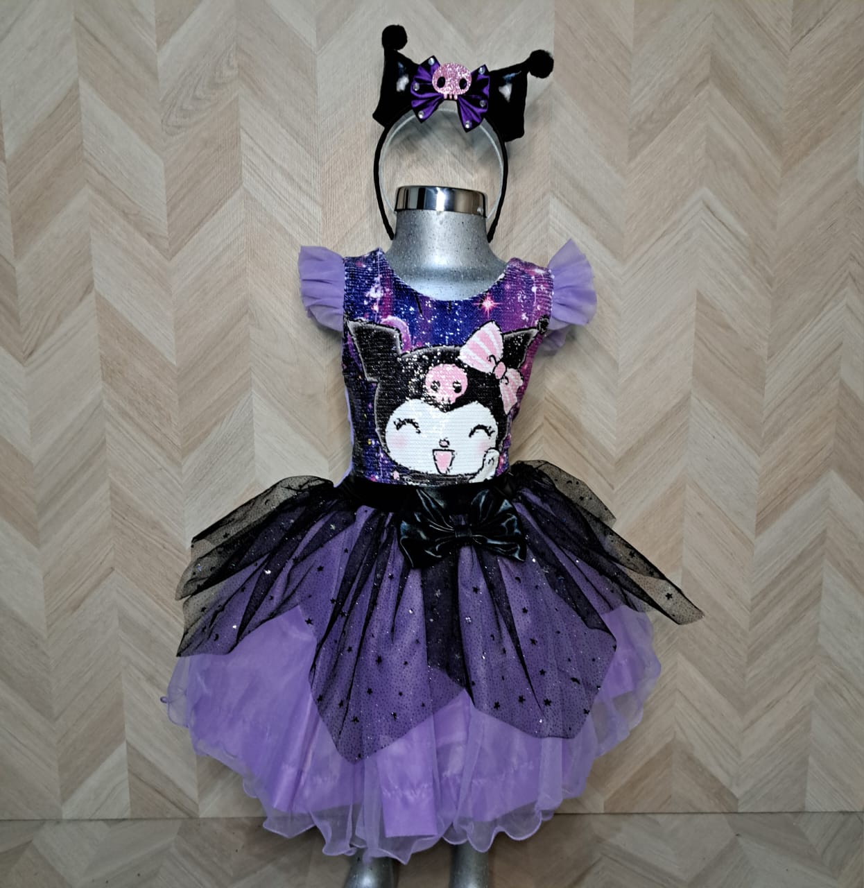 Niña Vestuarios Infantiles Vestido Kuromi Lila