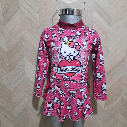 Niña Vestuarios Infantiles Trajes Bano Hello Kitty 2Pzas