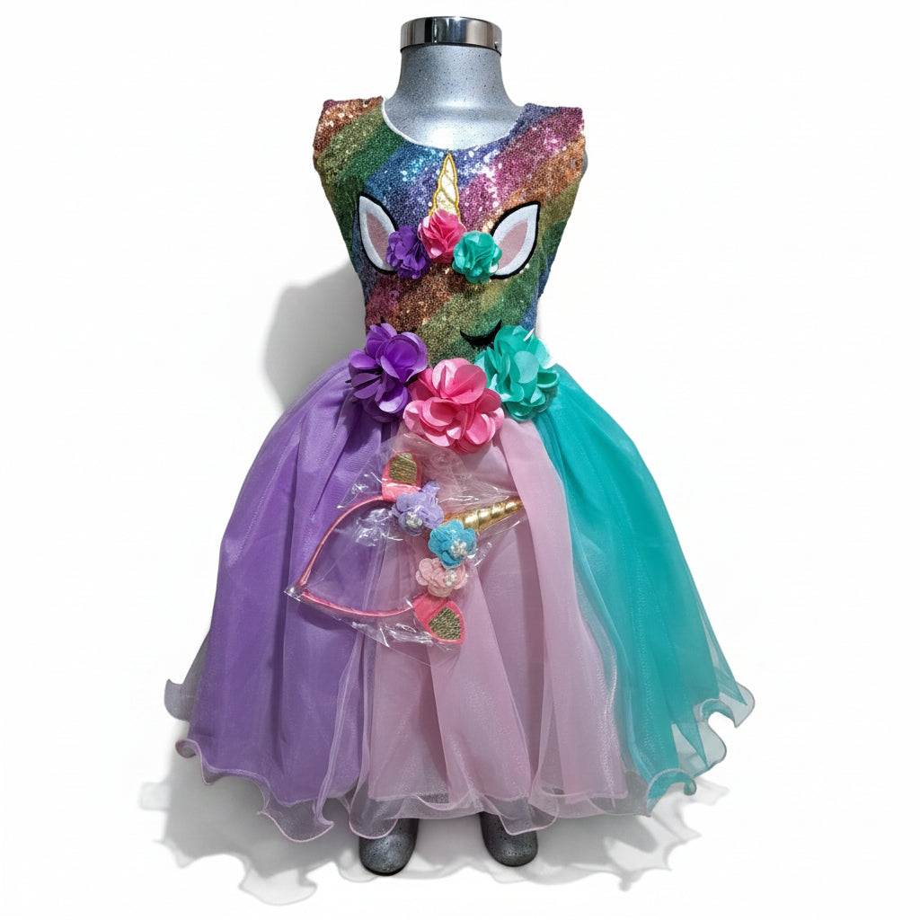 Cenicienta Vestido Pony Flores Colores