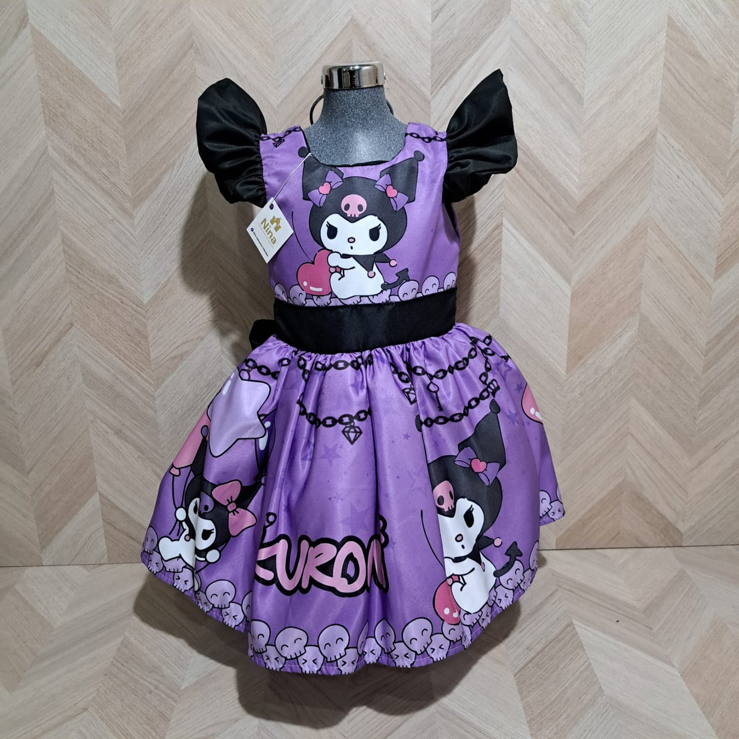 Niña Vestuarios Infantiles Vestido Kuromi Sublimado