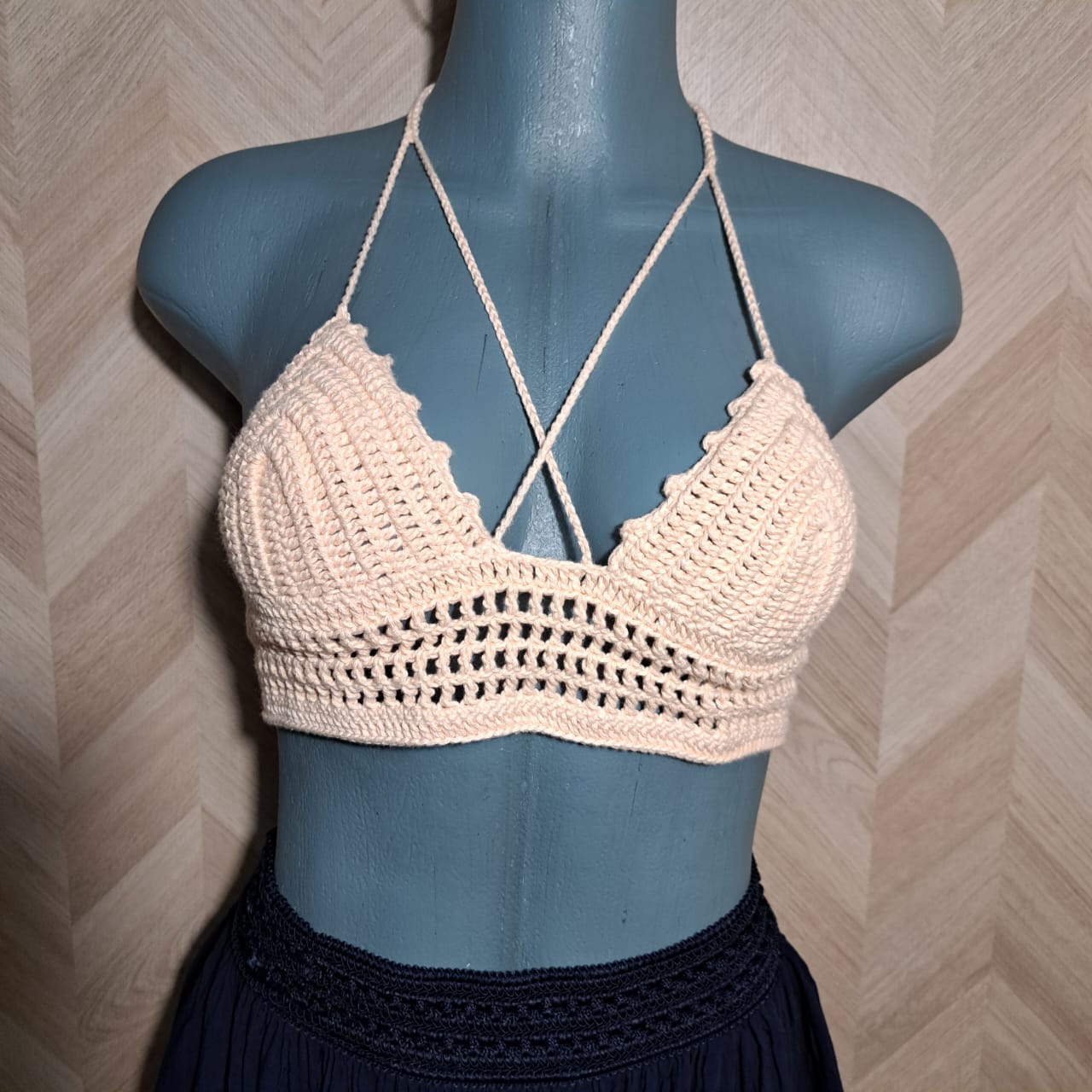 Novedades Dratz Top Crochet Nude