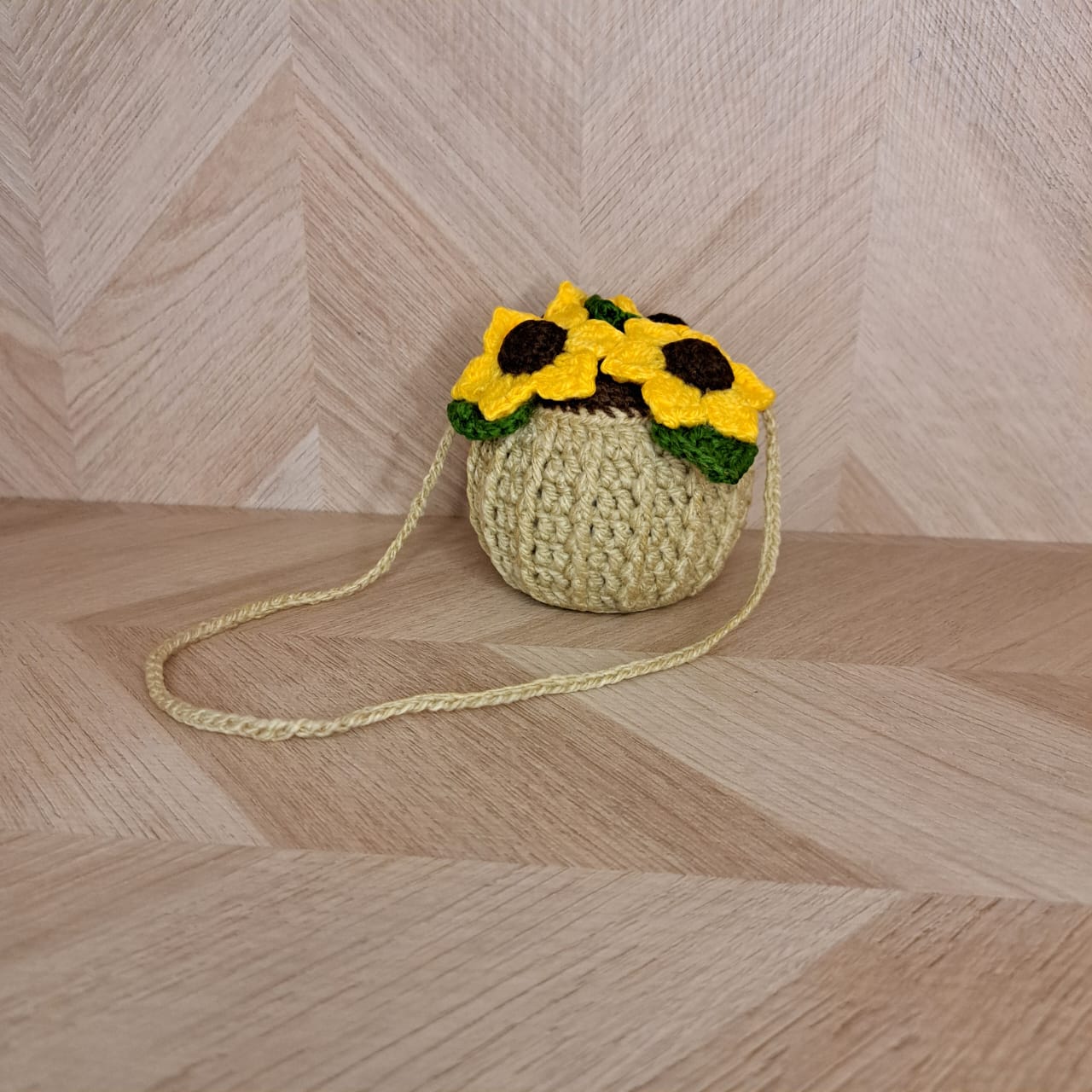 Novedades Dratz Crochet Maceta Colgante Girasoles