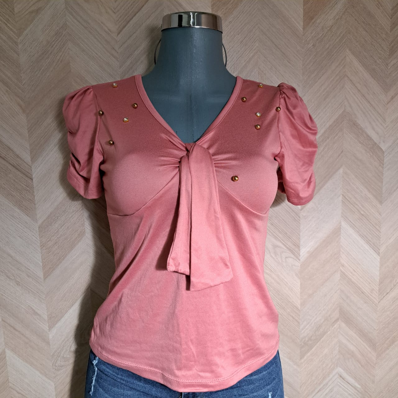 Ropa Angy Blusa Rosa Piedras