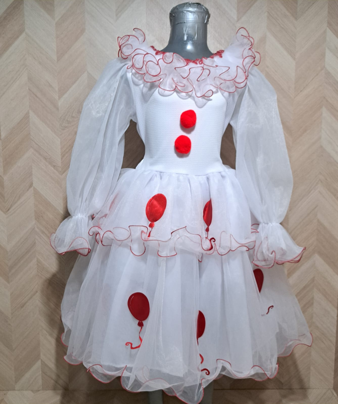 Niña Vestuarios Infantiles Vestidos Eso Blanco Rojo