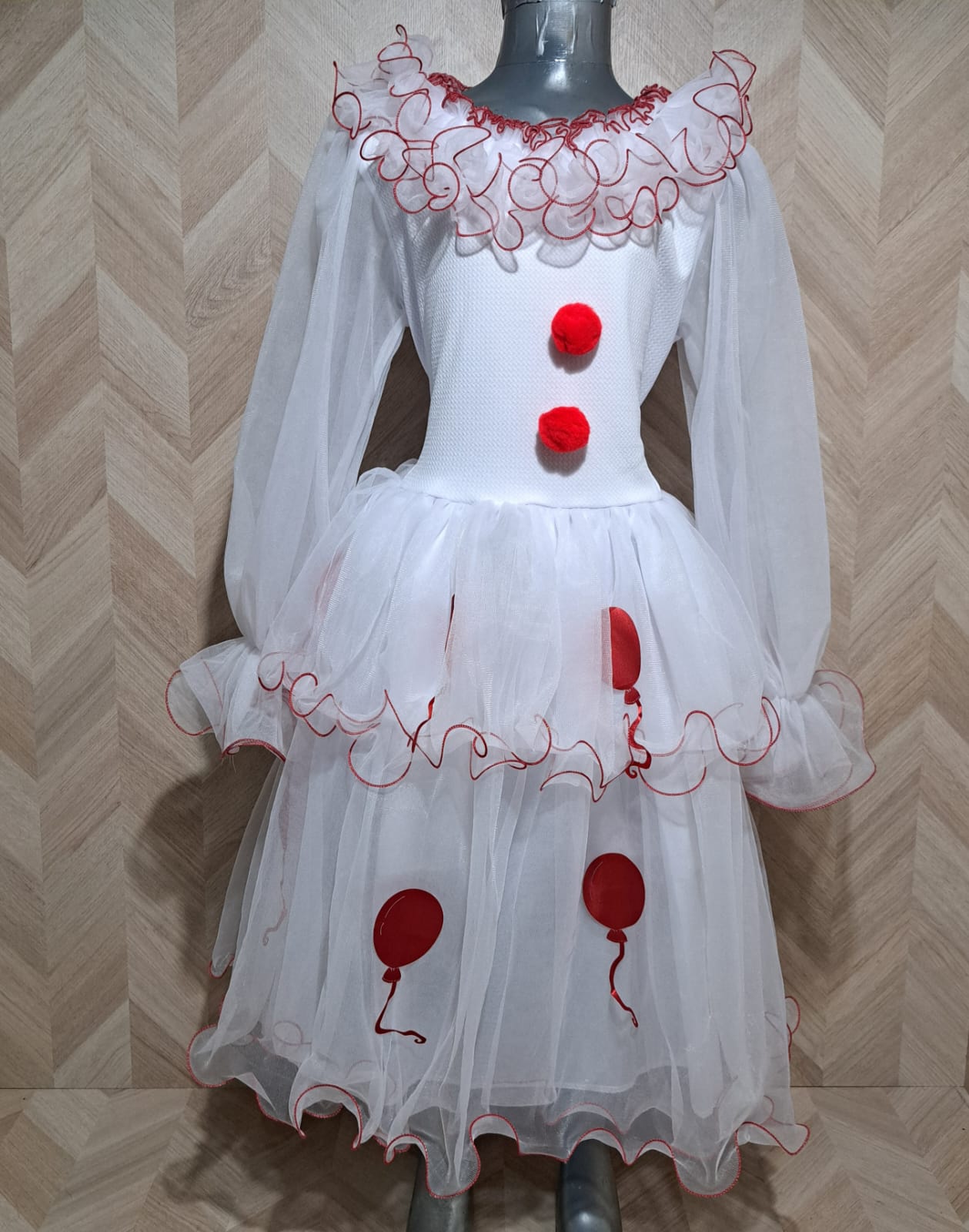 Niña Vestuarios Infantiles Vestidos Eso Blanco Rojo