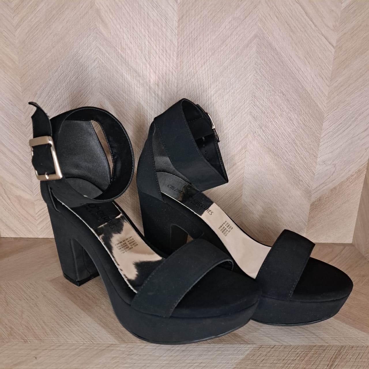 Petite23 Zapatos Bajitos Tira MADC04 Negro