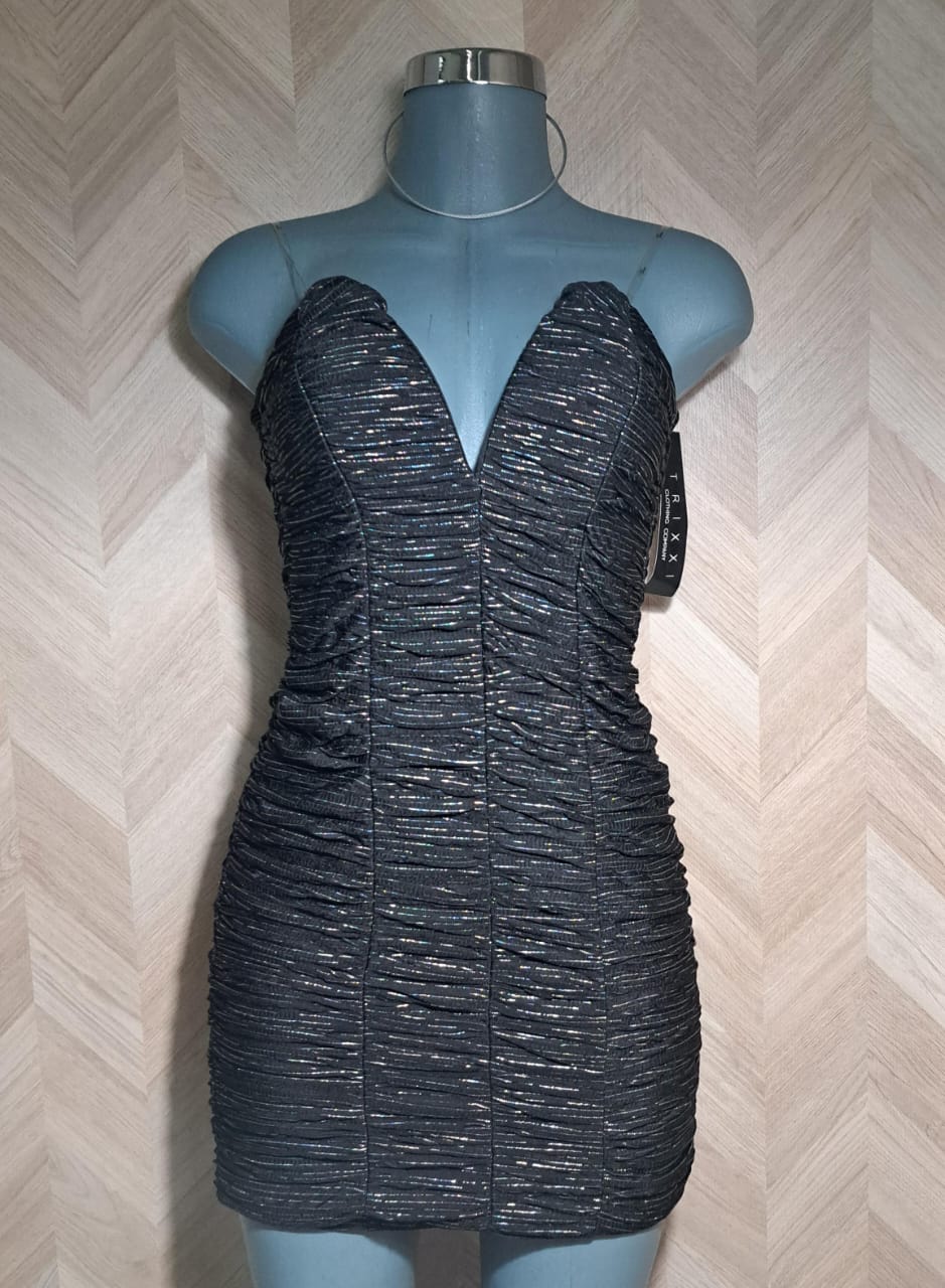 Productos Esther Rangel  Vestido Straple Negro Tornasol