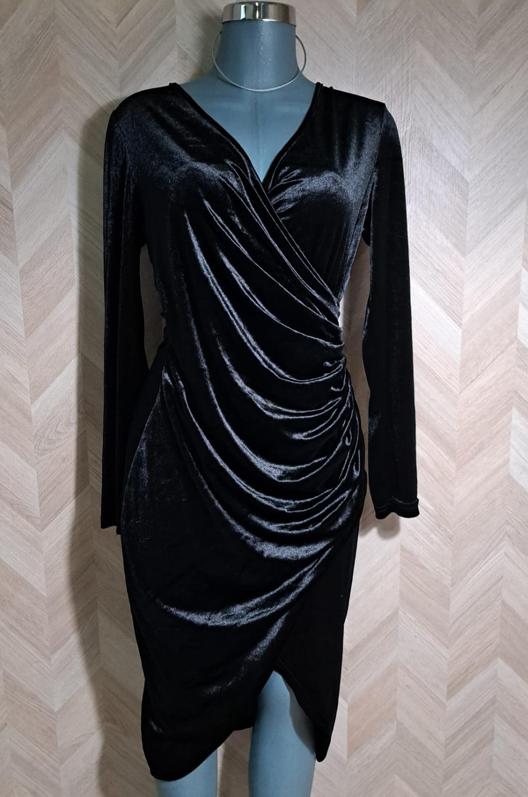 Productos Esther Rangel Vestido Negro Terciopelo