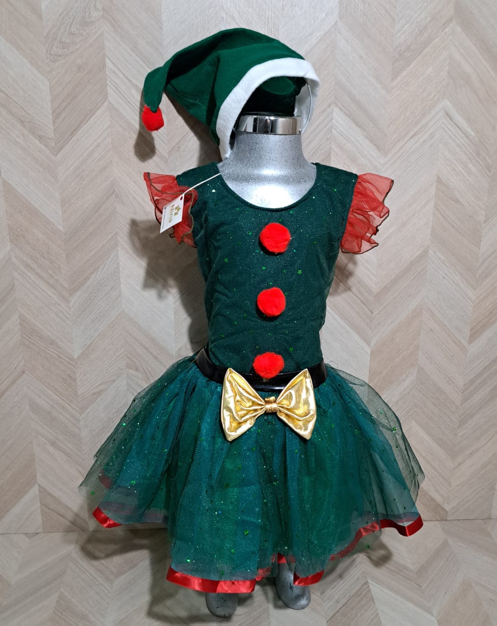 Niña Vestuarios Infantiles Vestidos Tul Verde Duende