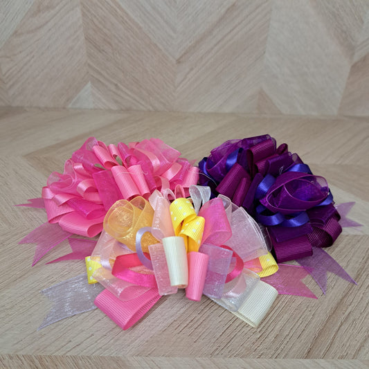 SHdez Moños Organza Flor Medianos
