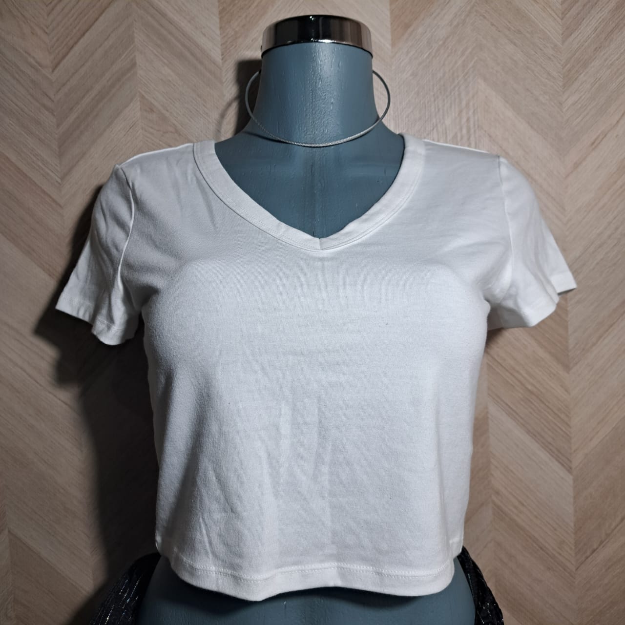 Productos Esther Rangel Blusa Crop Top Blanco