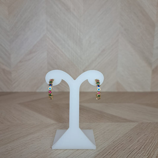 Joyeria Nice Arracada Estrellas Colores