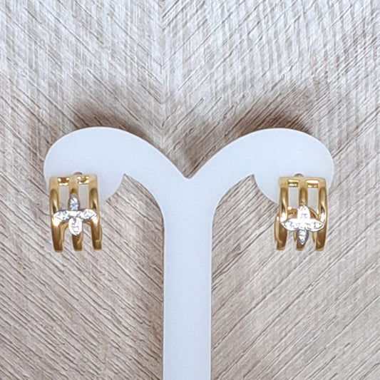 Zuli.MX Arracadas Flor Piedritas