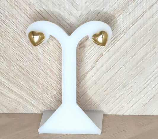 LaCasaDeLaPulsera Aretes Corazon Dorado