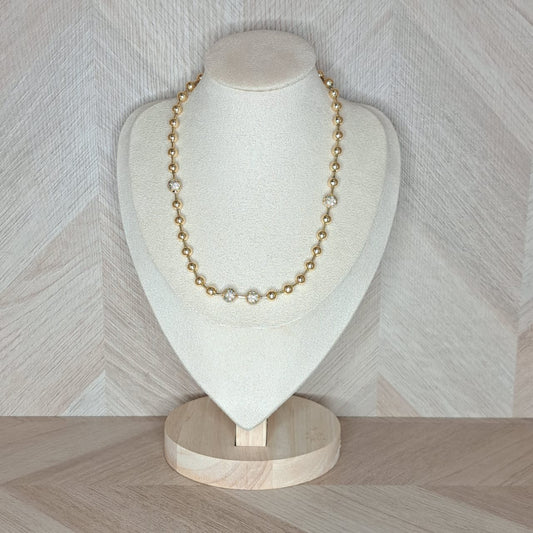 LaCasaDeLaPulsera Collar Bolas Cristal