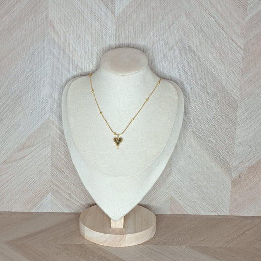 LaCasaDeLaPulsera Collar Corazon Bolitas