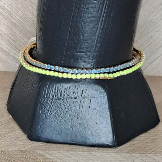 LaCasaDeLaPulsera Pulsera Celeste Amarillo Fosfo