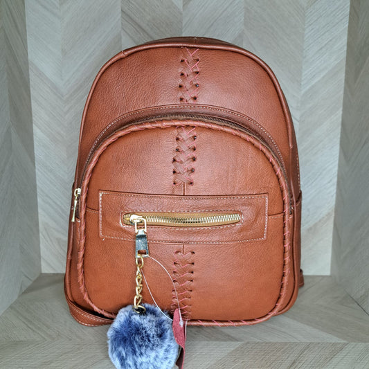 CBM Bolsa Chica Piel Pompones