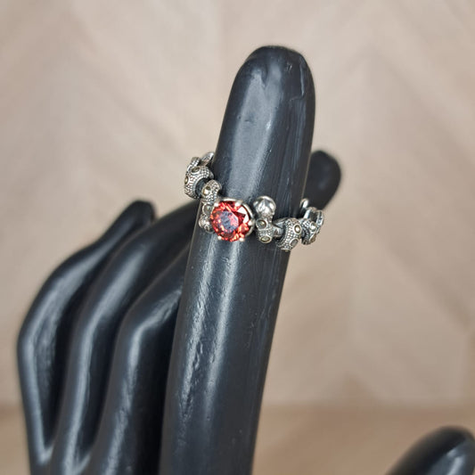 Novedades Mayi Anillo Marquesita Piedra Roja