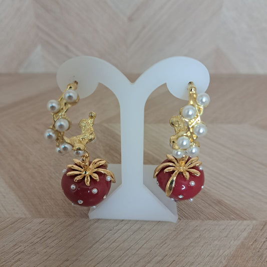 LaCasaDeLaPulsera Aretes Fresas Cristales