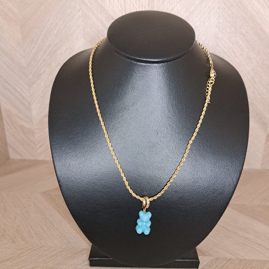 LaCasaDeLaPulsera Collar Torsal Oso Azul