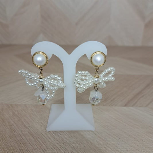 LaCasaDeLaPulsera Aretes Moños Perlas