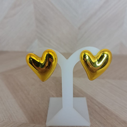 LaCasaDeLaPulsera Aretes Corazones Amarillos